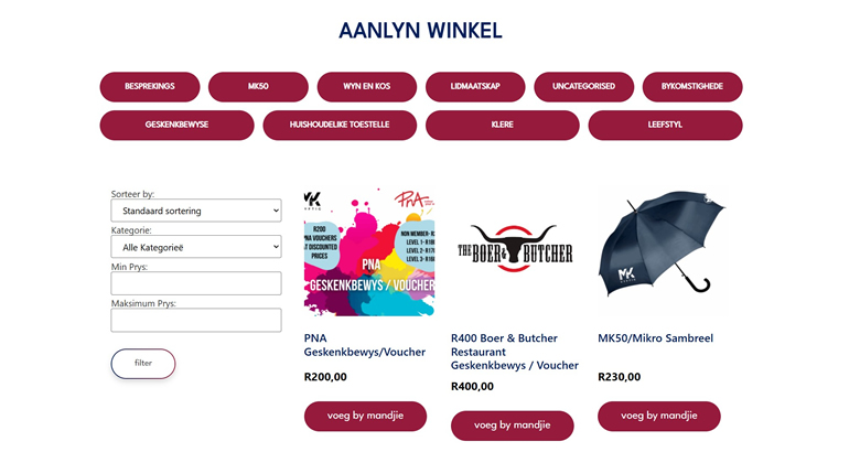 WooCommerce and WordPress MK50 Development portfolio gallery image 2