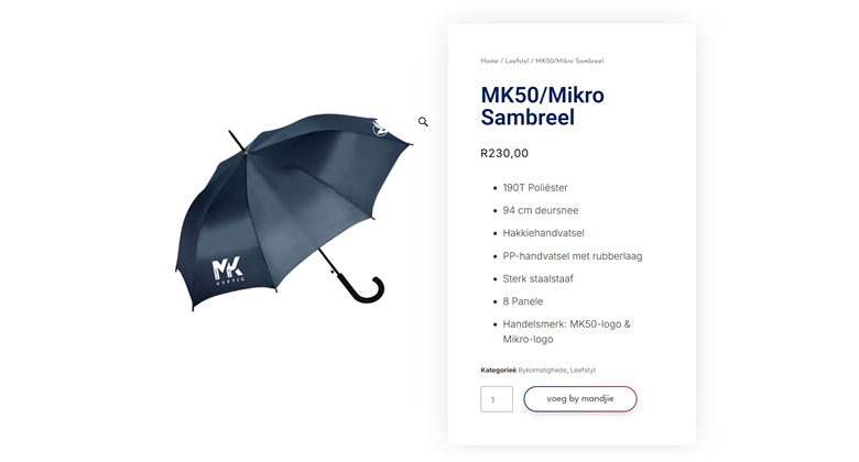 WooCommerce and WordPress MK50 Development portfolio gallery image 3