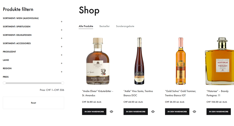 WooCommerce and WordPress TopWeinShop Development portfolio gallery image 2