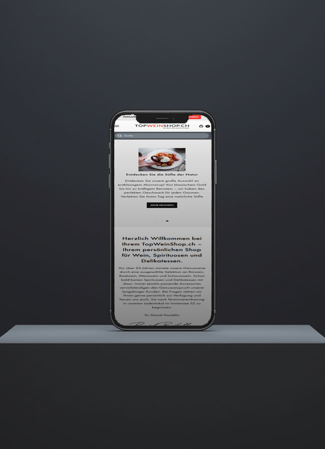WooCommerce and WordPress TopWeinShop Development portfolio responsive image 3
