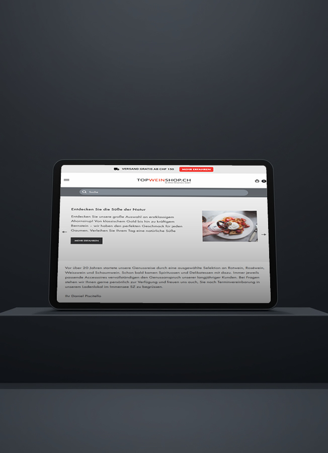 WooCommerce and WordPress TopWeinShop Development portfolio responsive image 2